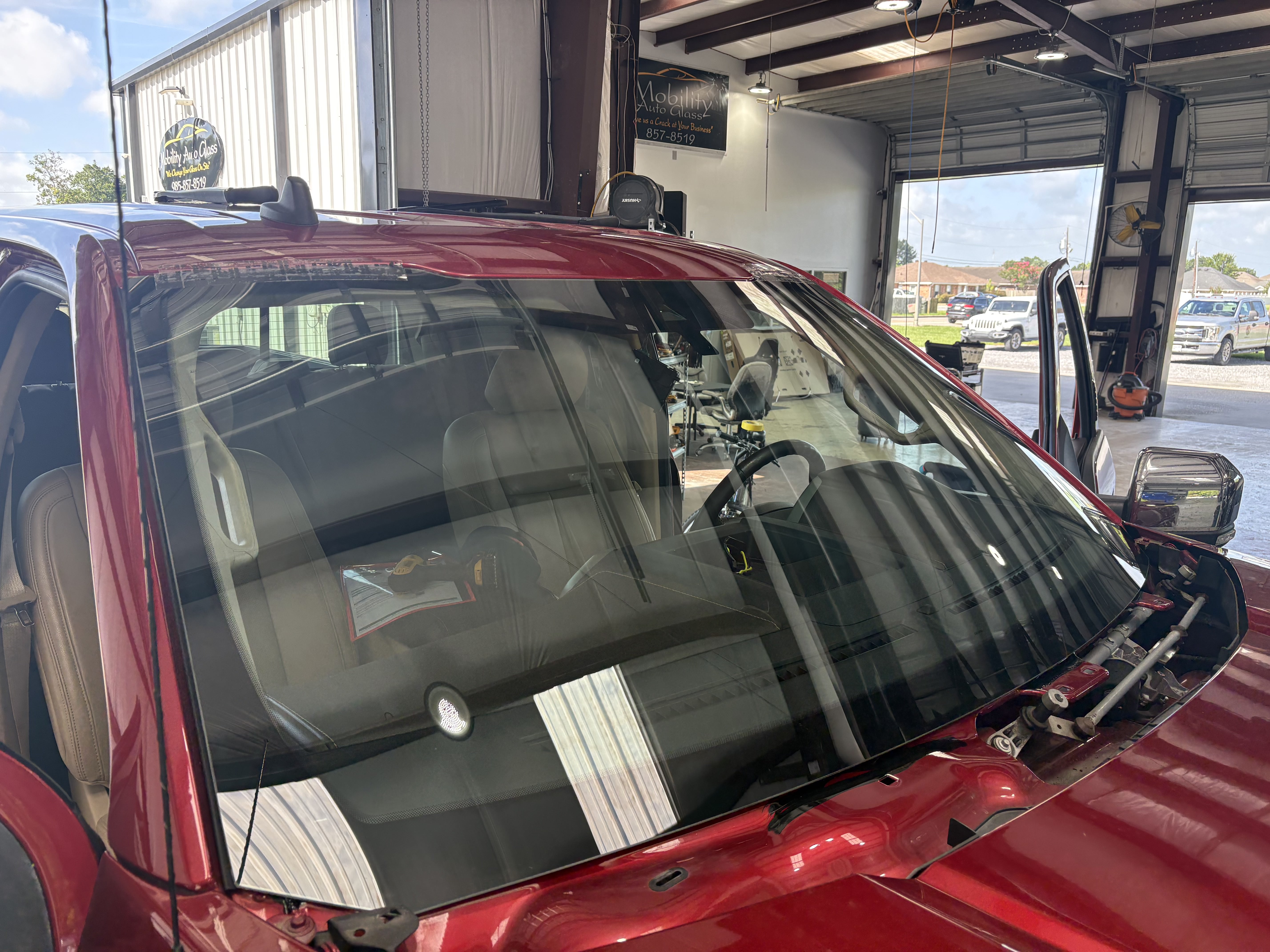 New glass installation